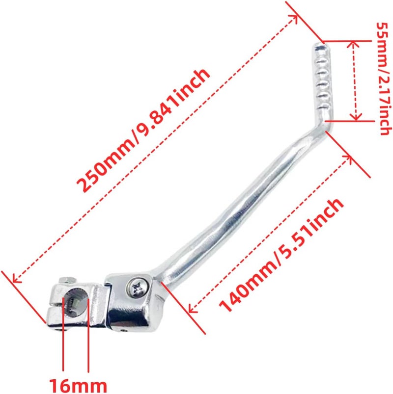 DREAM MOTION 16mm KickStarter Lever CNC Forging Engine Starting Lever Powersports Parts for Honda Kawasaki Yamaha Apollo125cc 140cc 150cc 160cc SSR Kayo ATV Dirt Pit Bike Accessories - Image 4